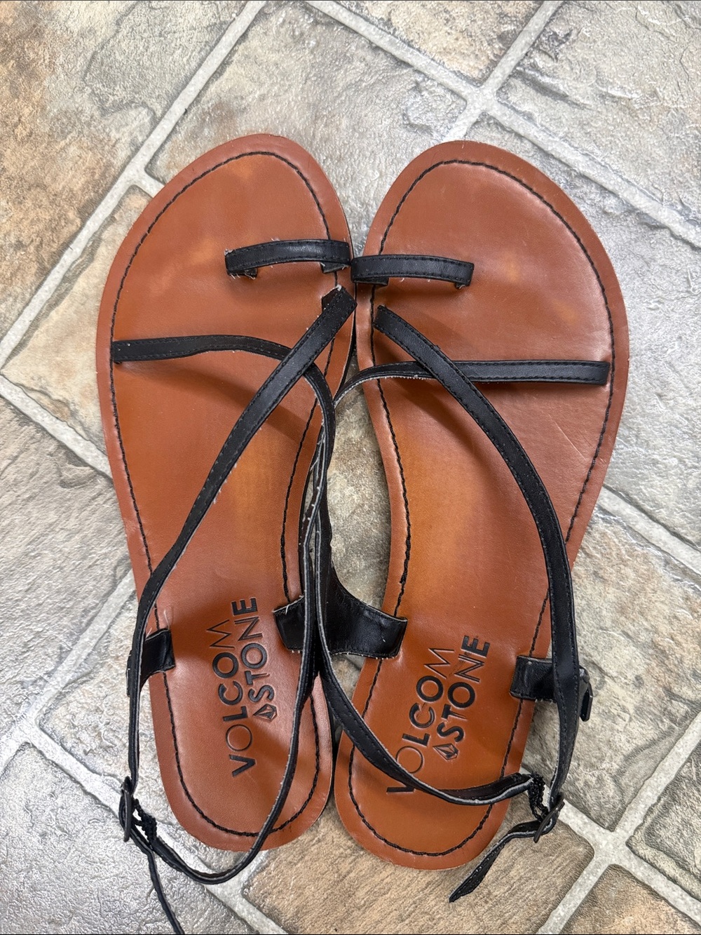 Volcom Stone Black Strappy sandals
